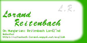 lorand reitenbach business card